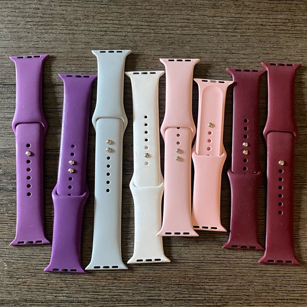 Silicone Apple Watch Bands Lot